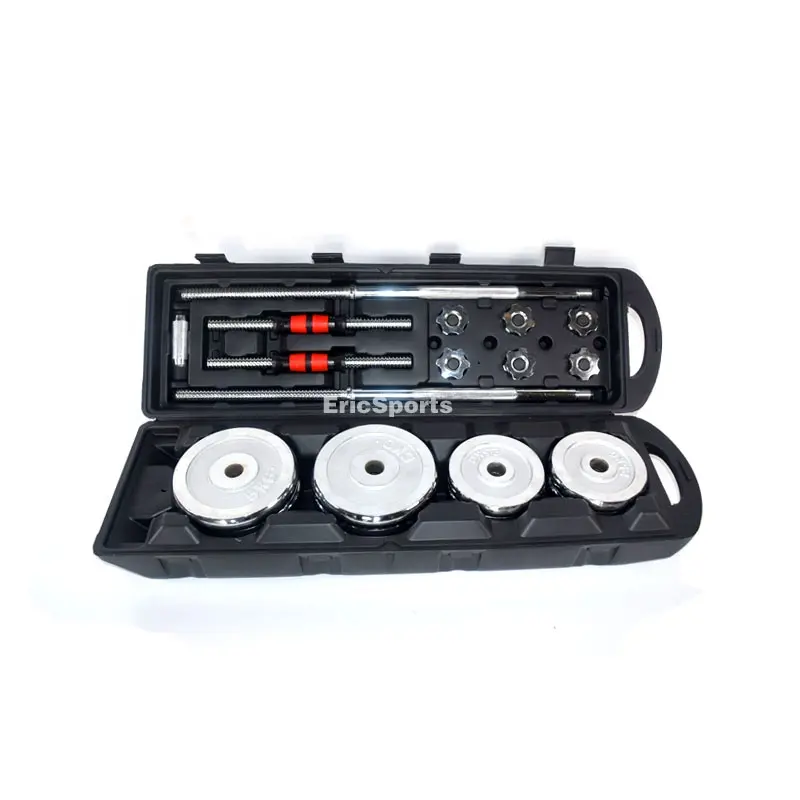 hot selling high quality cheap price home weight chromed Dumbbell barbell 50kg set box for women