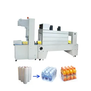 Semi automatic water bottle group packing machine with PE PVC film price
