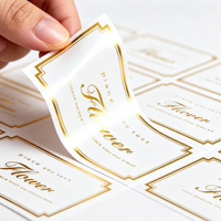 Rouleau d'étiquettes adhésives personnalisées de luxe, logo imprimé, estampage à chaud en feuille d'or, étiquettes pour flacons de parfum