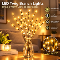 Guirlandes lumineuses LED flexibles romantiques à piles pour vase, chambre, Noël, maison, intérieur, rendez-vous, Saint-Valentin, lumières de Noël