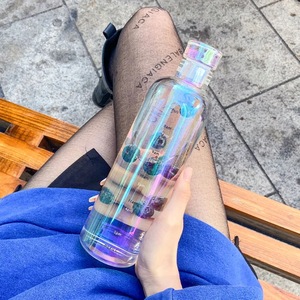 Bouteille d'<span class=keywords><strong>eau</strong></span> en verre borosilicate personnalisable avec logo, grande capacité, haute transparence, échelle <span class=keywords><strong>de</strong></span> temps, pour l'extérieur, petite verrerie à boisson - Product Image 5