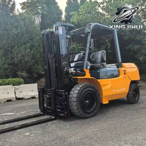 Chariot élévateur TOYOTA 7FD50 5 tonnes d'occasion, importé du Japon, moteur 1DZ-2, machine d'occasion, moteur à essence, avec déplacement latéral. - Product Image 3