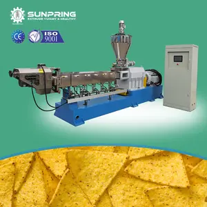 Mesin SunPring untuk membuat nacos otomatis penuh chip tortilla goreng mesin penggorengan keripik doritos mesin