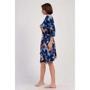 ชุดคลุมอาบน้ำผู้หญิงหรูหรา แขน 3/4 มีกระเป๋า ผ้าสแปนเด็กซ์ระบายอากาศ ชุดนอนพิมพ์ลายฤดูหนาว ไซส์ใหญ่ สายเดี่ยว ออกแบบเซ็กซี่ รับสกรีนโลโก้ - Product Image 3