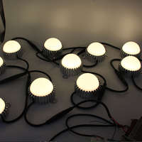 Tira de luz LED de punto de diversión, foco de luz LED RGBW programable automático, IP68, 24v, 50mm, Ws2816, bola, Control Dmx