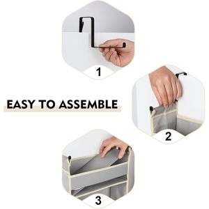 Over The Door Hanging Organizer 5 <b>Shelves</b> 10 Pockets Fabric Storage For Bathroom Bedroom <b>Hook</b> Type - Product Image 6