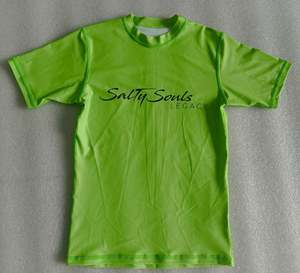 سترة سباحة مخصصة للأطفال والصبيان بأكمام قصيرة وحماية من الأشعة فوق البنفسجية UPF50+، قمصان ركوب الأمواج من النايلون والسباندكس باللون الأزرق السادة - Product Image 6