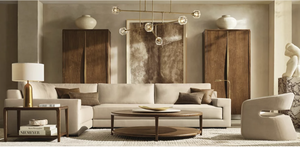 Sassanid Nueva Presentación Diseño distintivo italiano Sala de estar de lujo <span class=keywords><strong>Piero</strong></span> Performance Brazo de lino Seccional en L - Product Image 6