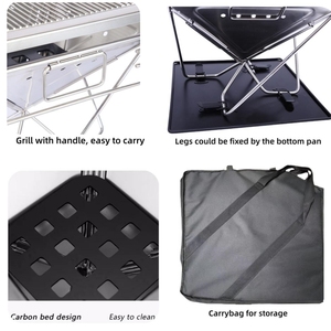 Portable Detachable Outdoor Camping Wood Burning Stove Foldable Stainless Steel BBQs <strong>Grill</strong> <strong>Folding</strong> Camping <strong>Charcoal</strong> <strong>Grill</strong> - Product Image 5