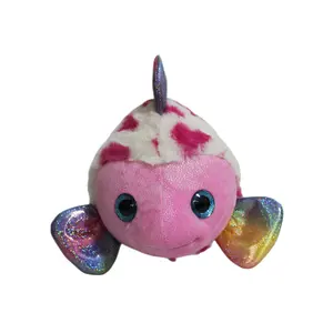 Joli cadeau personnalisé enfant poisson coloré peluche Animal jouet Mini poisson rouge jouets en peluche peluches