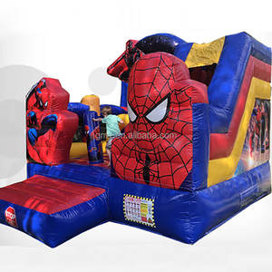 GMY Gonflables <span class=keywords><strong>Spiderman</strong></span> Maison gonflable de chevet Gonfiabili Maison Château gonflable gonflable avec toboggan - Product Image 2