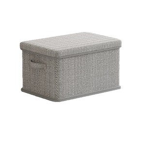 Caja de almacenamiento de ropa rectangular de Zhejiang con tapa, organizador de armario grande para el hogar, plegable, con diseño de rayas en la parte superior e inferior - Product Image 2
