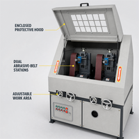 Machine de polissage professionnelle pour tubes métalliques, avec roue abrasive à grain personnalisé pour décapage de rouille, polissage et finition à effet brossé