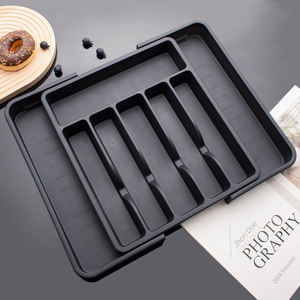 Organisateur de tiroir de cuisine extensible, organiseur d'argenterie, plateau à ustensiles en plastique PP, organiseur de couverts réglable - Product Image 3
