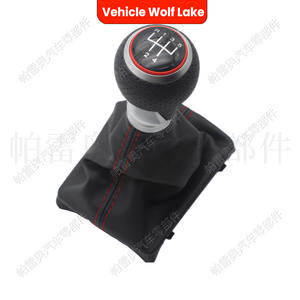 Poignée de levier de vitesse en cuir pour voiture Wolf Lake, 5 vitesses, pour Audi A6 A4 B6 2002 2009, conception ergonomique - Product Image 1