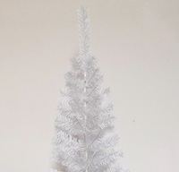 Großhandel Weißer PVC Künstlicher Weihnachtsbaum Unbeleuchteter Schlanker Stabförmiger Weihnachtsbaum für Innenraum-Feiertagsdekoration