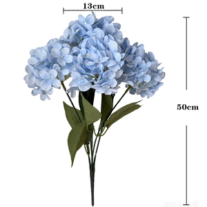 High Simulation Silk Artificial Hydrangea Flowers Soft Fake <strong>Flo</strong> for Wedding Thanksgiving Christmas Home Decoration - Product Image 5
