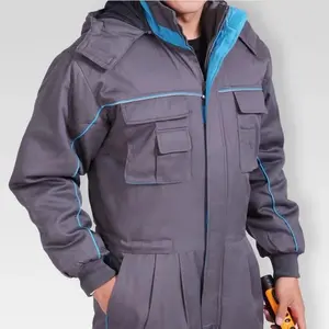 겨울 안전 전체 작업 면 재킷 정비사 작업복 산업 유니폼 작업복