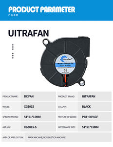 छोटे xg5015 dc ब्लोअर प्रशंसक 5v/12v pbt सामग्री प्लास्टिक ब्लेड मुक्त स्थायी फायरप्लेस हीटर और रेडिएटर अनुकूलन योग्य - Product Image 5