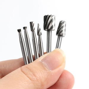 High-Speed Steel Rotary File Bits Set 6pc Wood Plastic Grinding Trimming Tool Kit - Product Image 1