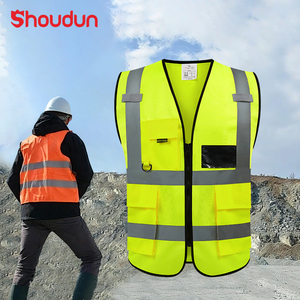 Gilet de sécurité haute visibilité en polyester réfléchissant, respirant, pour les chantiers de construction et les sites sanitaires, vêtements de travail de sécurité - Product Image 1