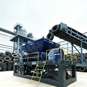 Broyeur de pneus en caoutchouc, machine de recyclage de pneus usagés pour la production de granulés et de poudre, avec convoyeur et tuyau. - Product Image 4