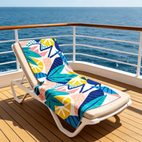 Tropische fruit-palmbladprint microvezel snel drogende zandvrije oversized strand- en badhanddoek voor zomer, zwembad, reizen en buitenactiviteiten