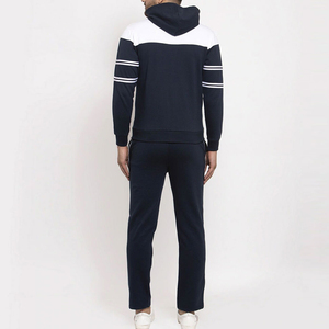 Logo personnalisé Survêtement à fermeture éclair pour hommes 100% coton Col à capuche Hiver Course à pied en plein air Ensemble de jogging - Product Image 2