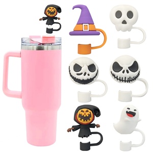 Fundas de PVC tridimensionales de la serie Halloween para vasos de agua, ecológicas, desechables, con diseño de dibujos animados, accesorios de bar, 6 unidades. - Product Image 4