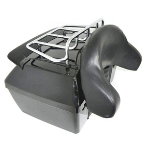 Accesorios para Motocicleta, Baúl Superior para Motocicleta, Caja de Equipaje Trasera con <span class=keywords><strong>Respaldo</strong></span> y Estante para Harley - Product Image 4