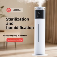 Humidificateur sur pied en plastique 8L, nouveau modèle 2026, pour la maison, avec purification d'air UV et nébuliseur ultrasonique d'arômes 25W