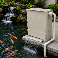 Système de filtration biologique aérobie puissant pour bassin à koïs, filtre Bakki, cascade de filtration Bakki pour bassin à koïs de jardin