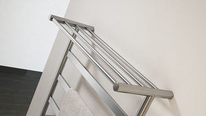 Sèche-serviettes électrique mural en acier inoxydable pour salle de bain, chauffe-serviettes électrique à brancher - Product Image 4