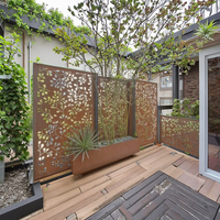 Jardinière autoportante en alliage d'aluminium découpé au laser avec treillis pour plantes grimpantes, trou de drainage, durable, écologique, décoration intérieure