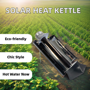 Bouilloire solaire noire pour le camping en plein air, thermos, équipement de survie avec jauge de température - Product Image 2