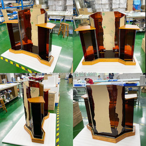 ไม้+เก้าอี้อะคริลิค แท่นโบสถ์ ขาตั้งแคมป์อะคริลิคใส - Product Image 3