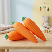 Jouets à presser géants en forme de carotte, remplis de farine, simulation de légumes, jouets anti-stress en TPR, jouets de décompression pour enfants, vente en gros