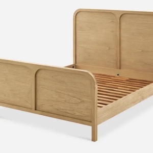 Cadre de lit en bois moderne sur mesure pour chambre à coucher, tailles Queen et King - Product Image 4