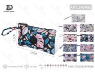 Monedero con estampado de poliéster para mujer, con correa para la muñeca, cierre de cremallera, mini billetera de moda para uso diario - Product Image 1
