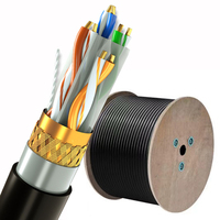 Prix usine câble extérieur cat6 sftp avec fil 23awg câble réseau cat6 extérieur 1000ft tambour de cuivre