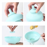 Besafe – entonnoirs de cuisine multifonctions 3 en 1 en plastique à large bouche avec passoire pour remplir des bocaux larges et ordinaires