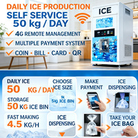Distributeur automatique de glace commercial, distributeur de glace extérieur, machine à glace en libre-service pour station-service, supermarché