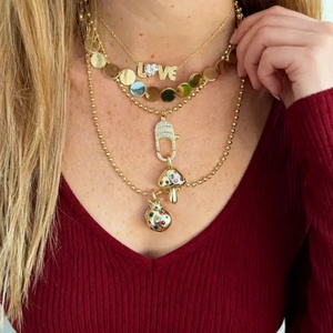 Fashion Necklace Wholesale Zirconia <strong>Lobster</strong> Clasp Bucket Chain Lasso Diy Pendant Ladies <strong>Jewelry</strong> Gold-Plated <strong>Lobster</strong> Necklace - Product Image 2