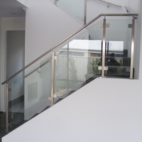 Innentreppe Glas-Pfosten-Geländer Treppenhandlauf-Design