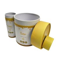 Boîte en papier carton, design personnalisé de luxe, pour thé, café, miel, emballage tube en carton