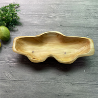 Bol sculpté en racine de bois naturel de forme irrégulière unique, fait main, plateau de rangement pour fruits, décoration pour la maison et les restaurants