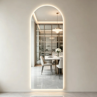 Miroir LED intelligent moderne de luxe, miroir de salle de bain anti-buée à gradation tactile, projet OEM, vente en gros d'usine OEM ODM