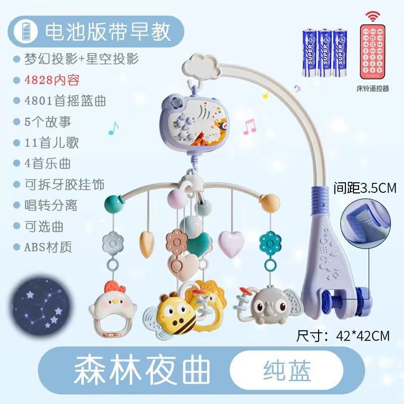 Proiettore con telecomando blu + scatola per ordini postali con batteria