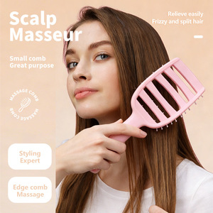Peigne à côtes avec fonction de nettoyage intégrée, grande taille, pour massage des femmes, usage domestique - Product Image 1