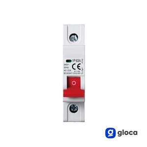 Disjoncteur Gloca 1P 63A 230V Montage sur rail DIN 1 module - Product Image 2
